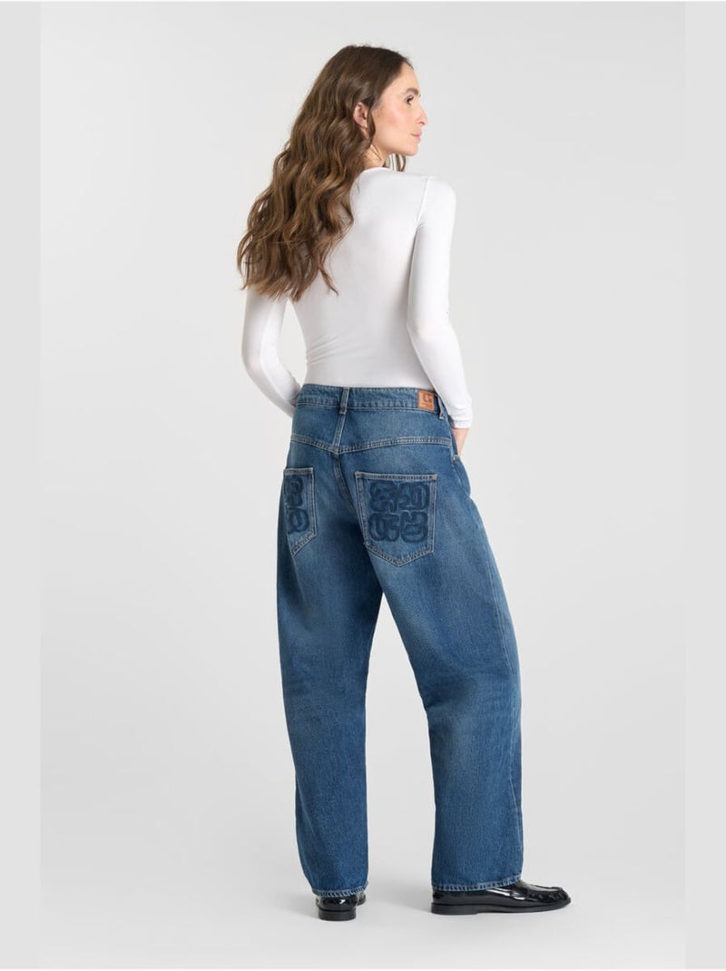 Jeans Femme Le Temps Des Cerises - Coupe Droite Bleu Taille 32 - Neuf Avec Étiquettes