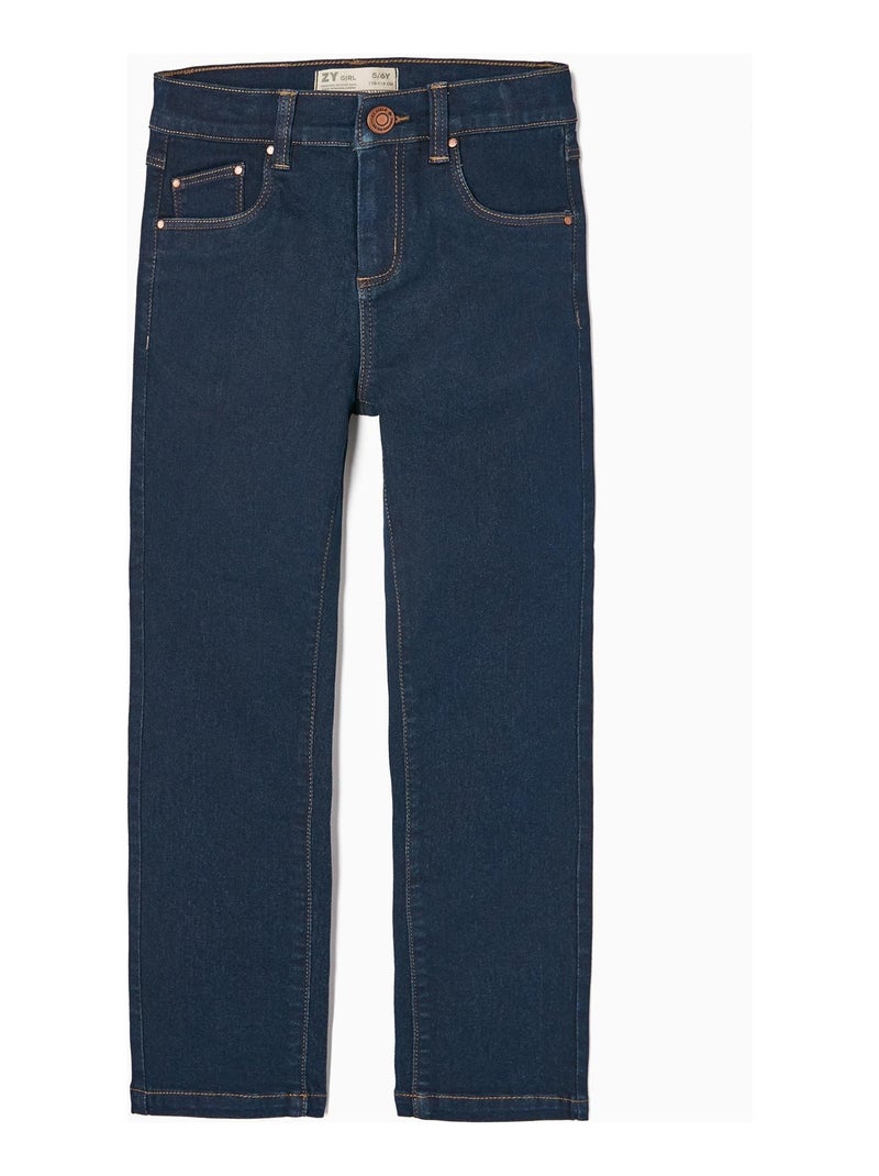 Jeans bleu foncé pour fille ESSENTIALS LINE Bleu foncé - Kiabi