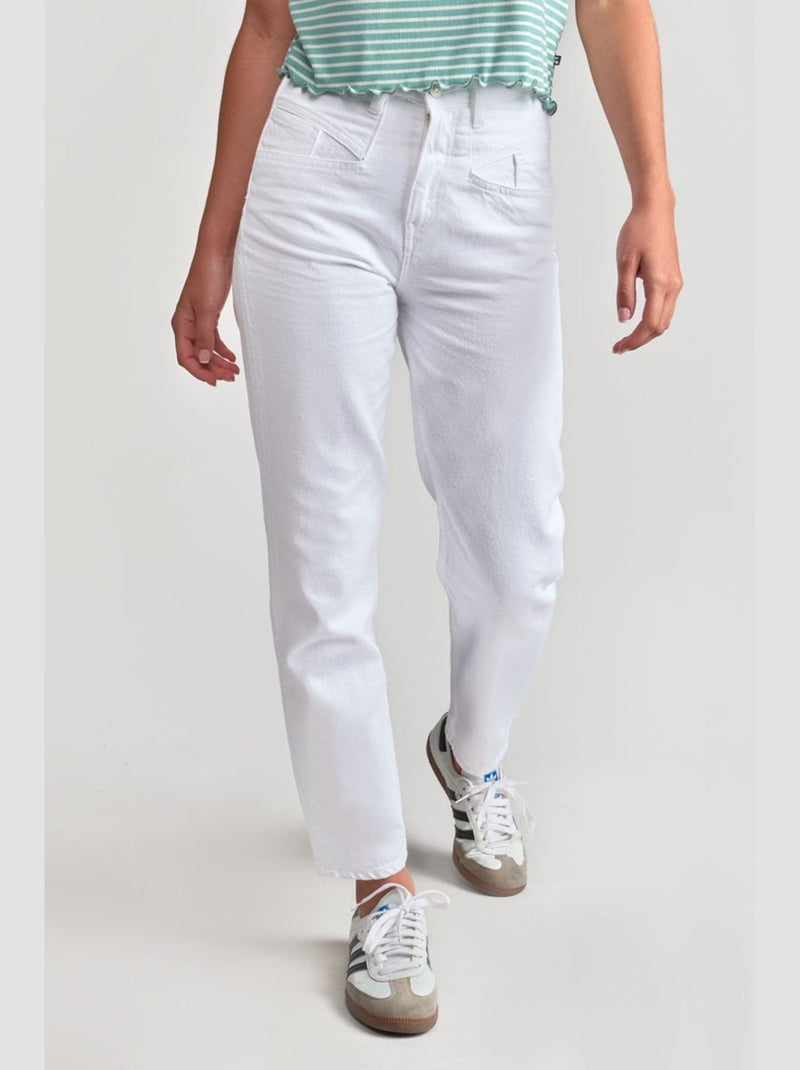 Jeans boyfit 7/8ème 7/8ème 'Le Temps Des Cerises' Blanc - Kiabi