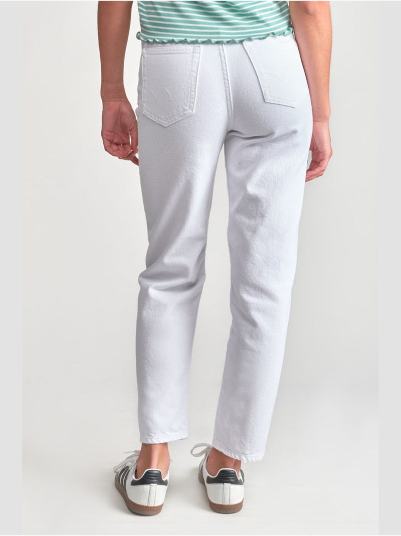 Jeans boyfit loose large 7/8ème 'Le Temps Des Cerises' Blanc - Kiabi