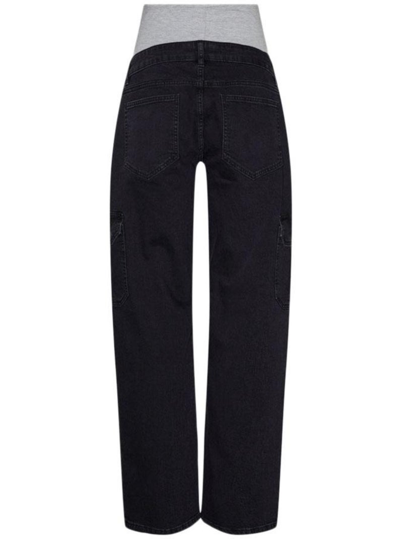 Jeans Cargo Femme Mamalicous Noir - Kiabi