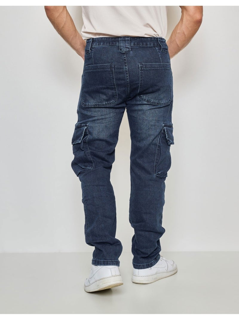 JEANS CARGO Kebello Bleu - Kiabi