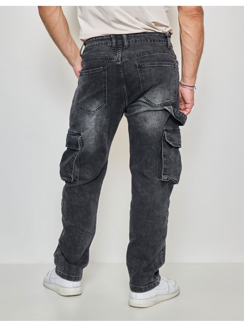 JEANS CARGO Kebello Gris - Kiabi