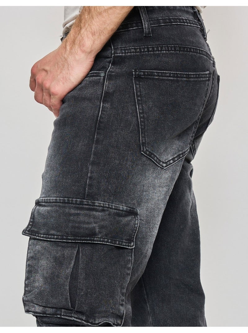 JEANS CARGO Kebello Gris - Kiabi