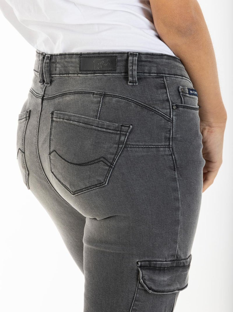 Pantalon Cargo Push-up Brésilien Taille Haute Pour Femme - Taille L, Beige, Neuf Avec étiquettes