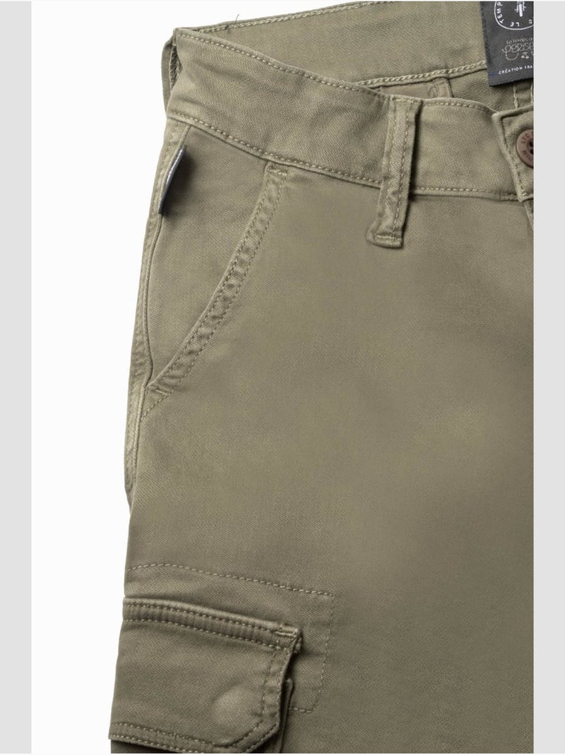 Jeans carotte 'Le Temps Des Cerises' Kaki - Kiabi