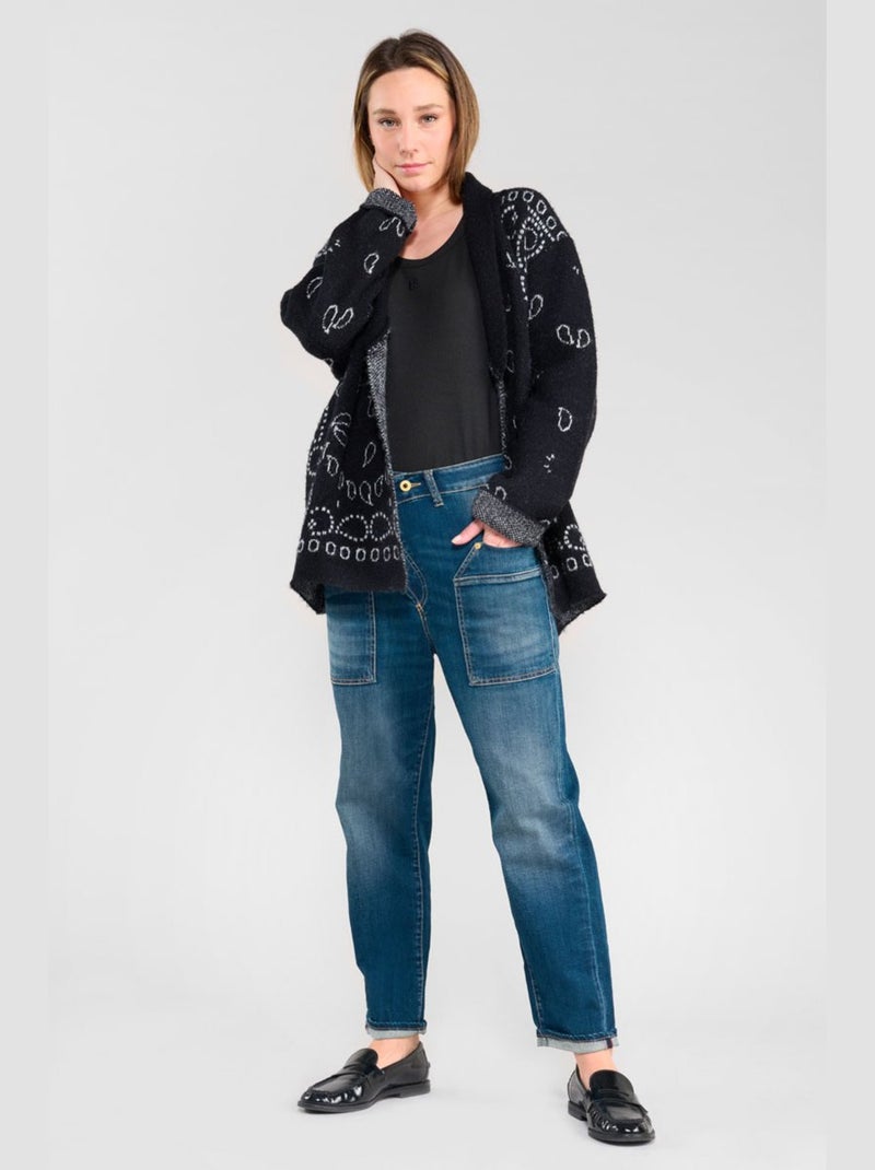 Jeans cosy boyfit 7/8ème 'Le Temps Des Cerises' Bleu - Kiabi