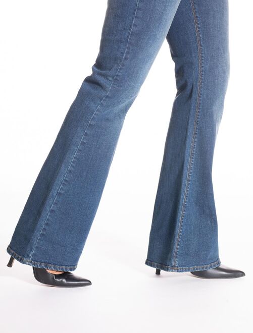 Jeans coupe bootcut denim stretch brossé ZELIA 'Rica Lewis' - Kiabi