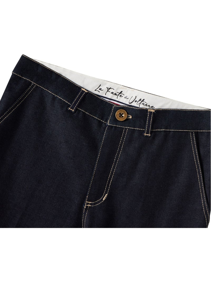 Jeans   Coupe Chino      SAINCLAIR - La Faute à Voltaire Bleu foncé - Kiabi