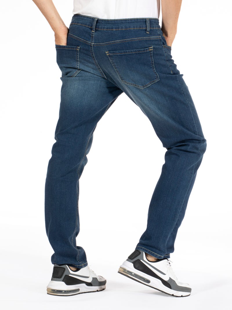 Jeans coupe droite ajustée stretch COYOTE LEO Bleu - Kiabi