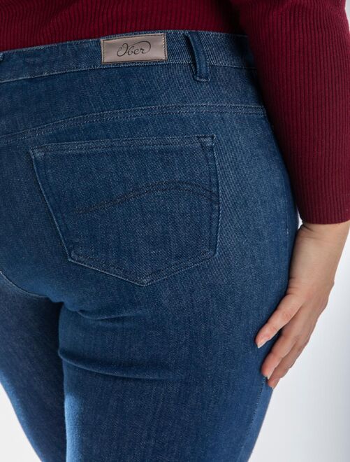 Jean Bootcut Femme DKNY – Stretch, Taille 10, Bleu Medium, Longueur 31″1/2 (Bon état)