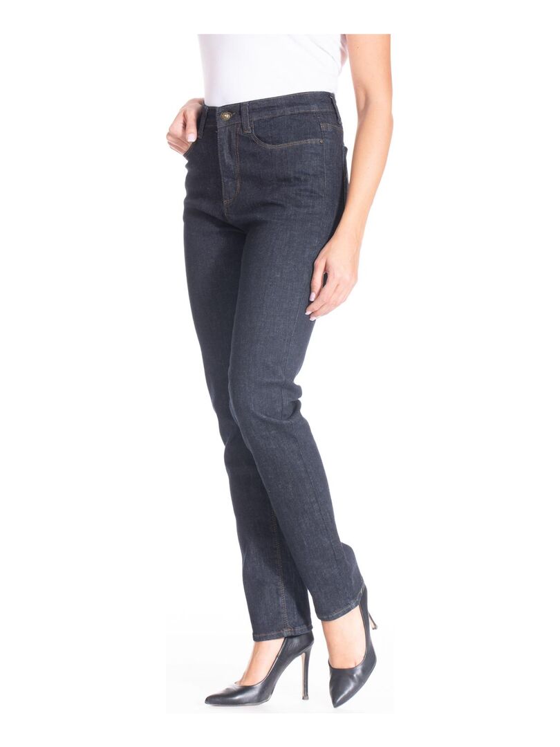 Jeans coupe droite denim stretch brut ZELDA 'Rica Lewis' Bleu - Kiabi