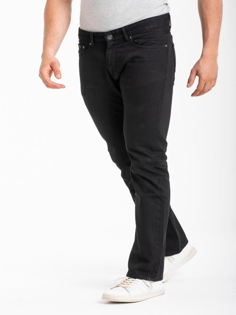 Jeans Femme Coupe Droite Taille Haute - Denim Noir Stretch Rica Lewis - 62% Coton