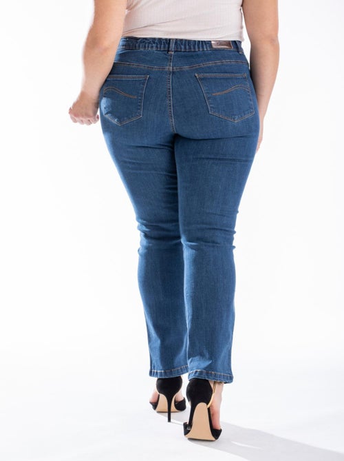 Jeans coupe droite taille haute denim OBR8 'OBER' - Kiabi