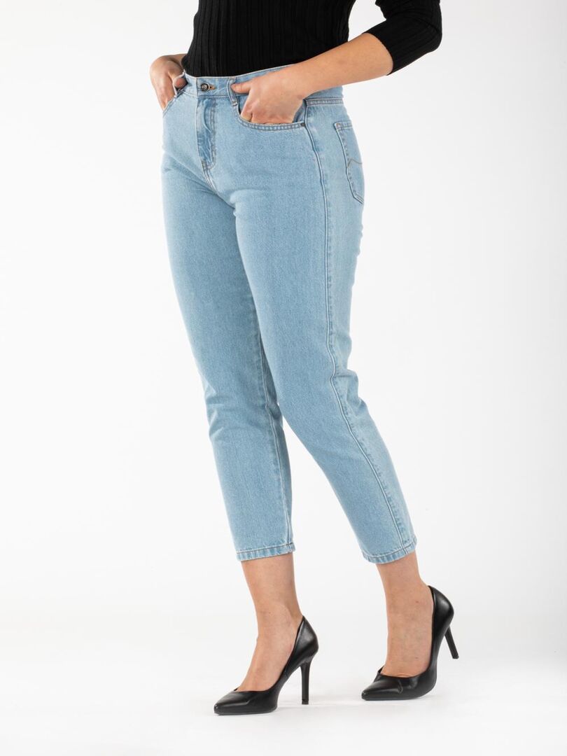 Jeans coupe mom NAIMA  'Rica Lewis' Bleu - Kiabi