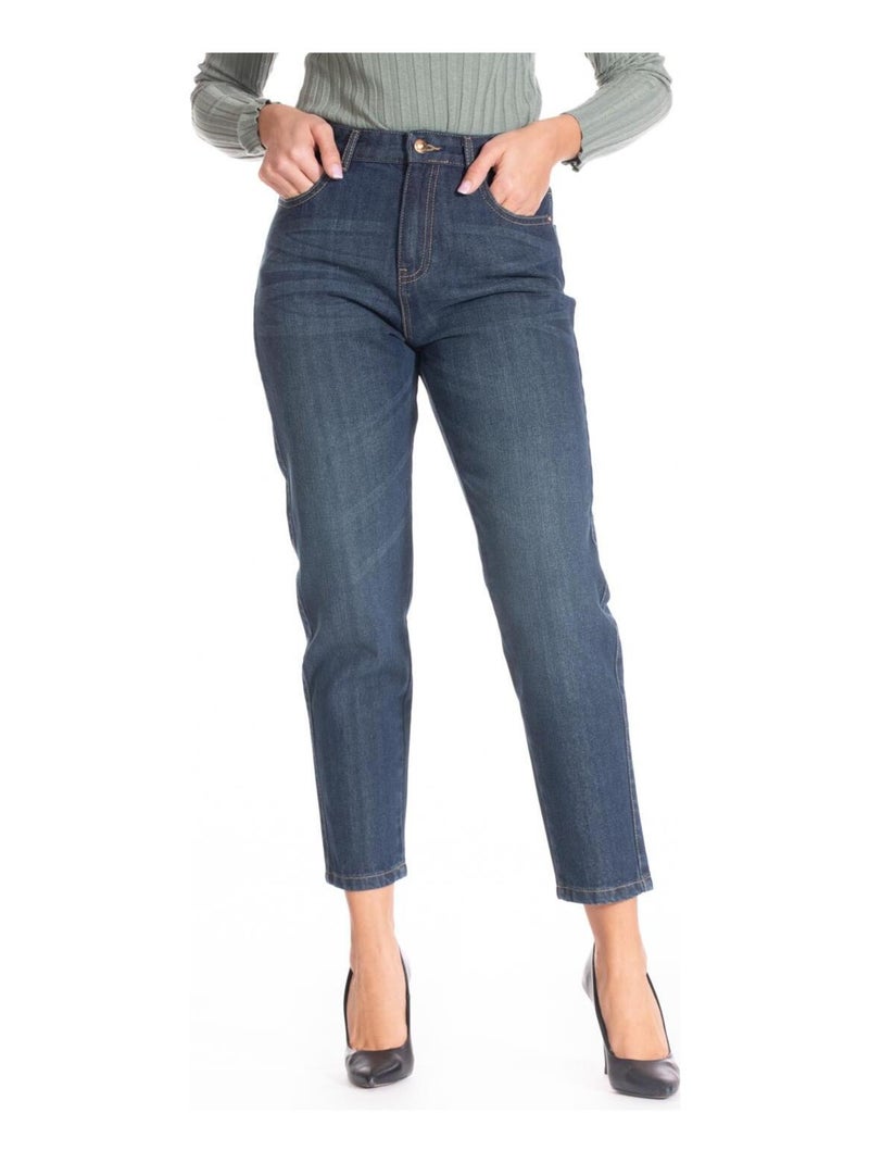 Jeans coupe mom ZAGARA 'Rica Lewis' Bleu - Kiabi