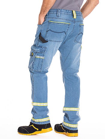 Jeans de travail avec bandes réfléchissantes denim stretch CLARO 'Rica Lewis'