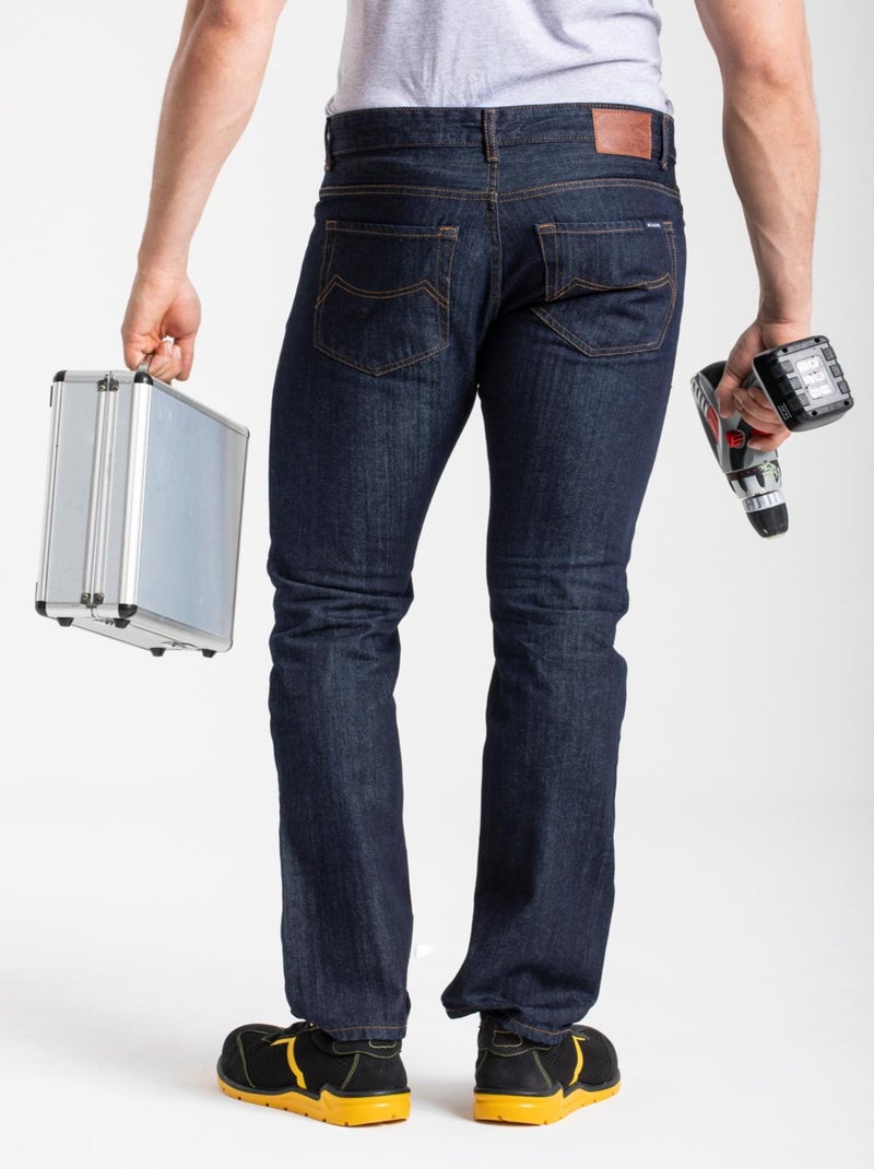 Jeans de travail coton coupe confort brut WORK4 'Rica Lewis' Bleu - Kiabi