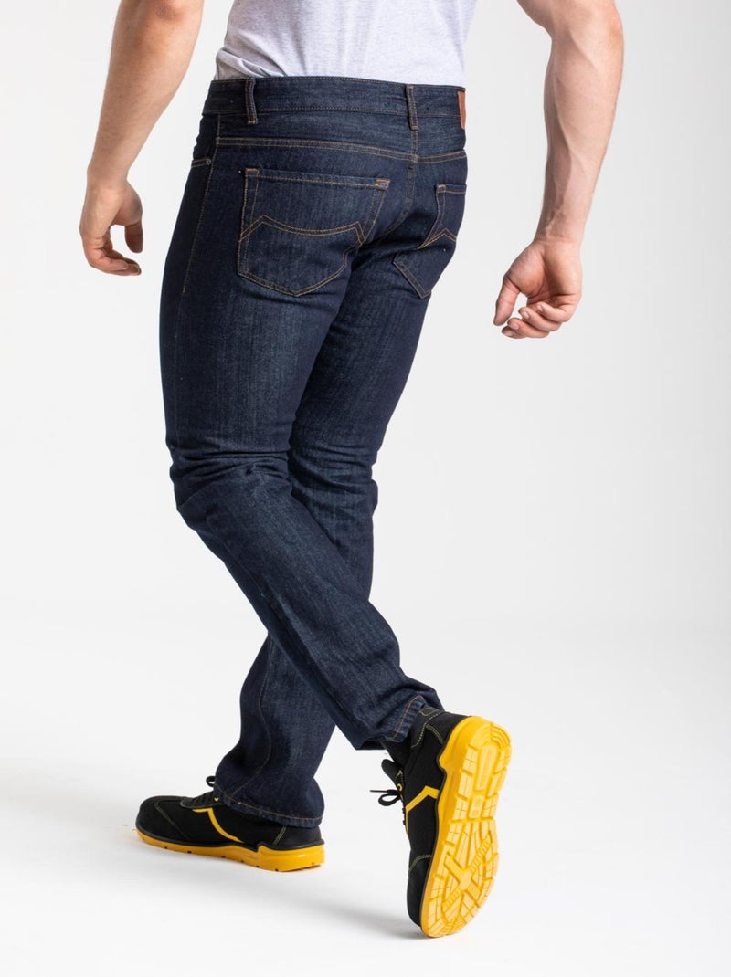 Jeans de travail coton coupe confort brut WORK4 'Rica Lewis' Bleu - Kiabi