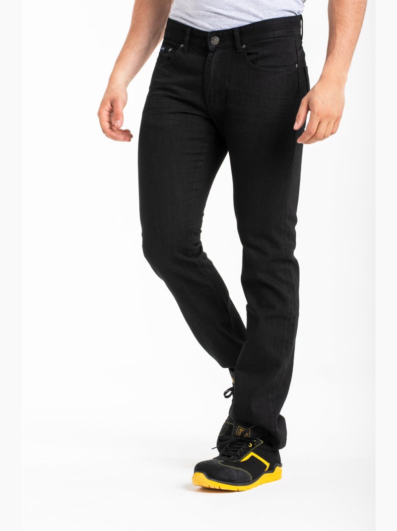 Jeans de travail coton coupe confort noir WORK7 'Rica Lewis' Noir - Kiabi