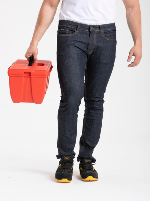 Jeans de travail coupe droite ajustée brut stretch WORK2 'Rica Lewis' - Kiabi