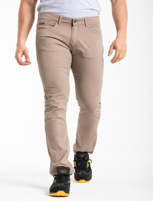 Jeans de travail coupe droite ajustée gabardine stretch WORK10 'Rica Lewis' - Kiabi