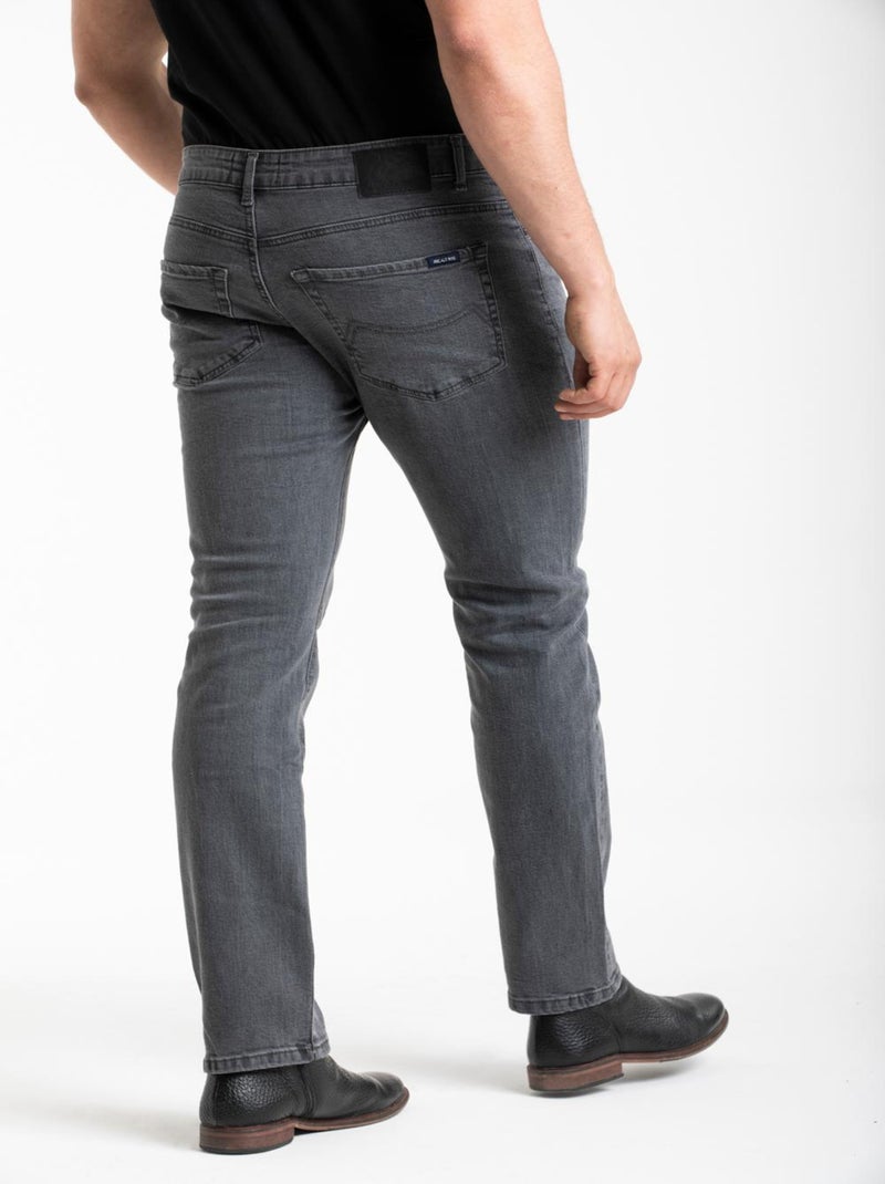 Jeans de travail coupe droite confort denim stretch gris WORK11 'Rica Lewis' Gris - Kiabi