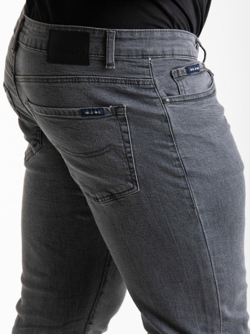 Jeans de travail coupe droite confort denim stretch gris WORK11 'Rica Lewis' Gris - Kiabi