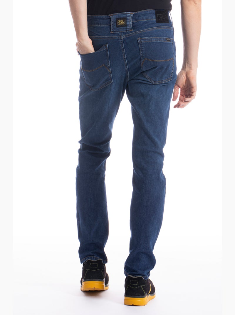 Jeans de travail coupe straight stretch Fibreflex® WORKL Bleu - Kiabi