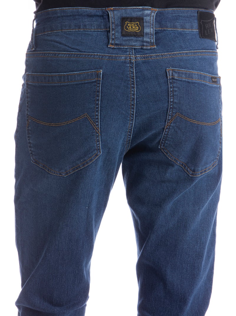Jeans de travail coupe straight stretch Fibreflex® WORKL Bleu - Kiabi