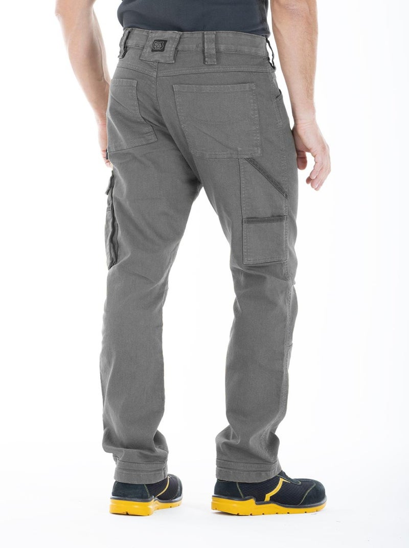 Jeans de travail multi poches stretch JOBC 'Rica Lewis' Gris clair - Kiabi