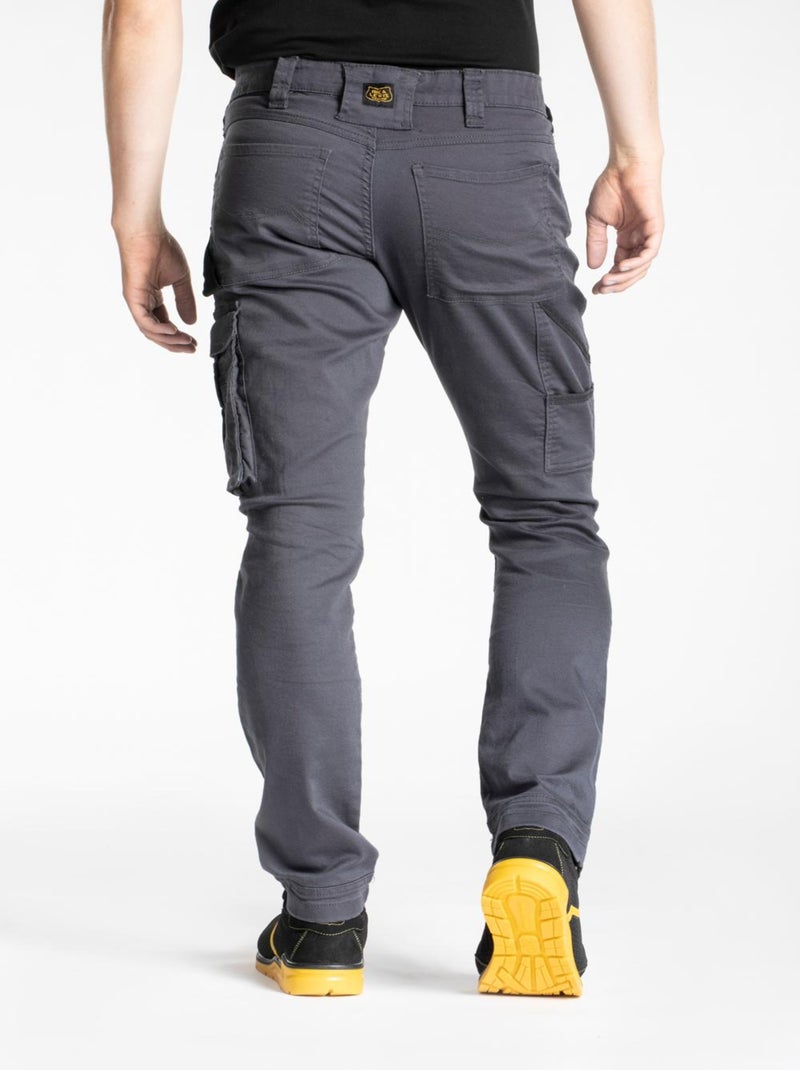 Jeans de travail multi poches stretch JOBC 'Rica Lewis' Gris foncé - Kiabi