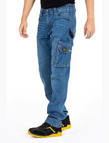 Jeans de travail multipoches denim léger Fibreflex® JOBL