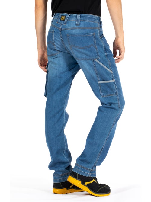 Jeans de travail multipoches denim léger Fibreflex® JOBL - Kiabi