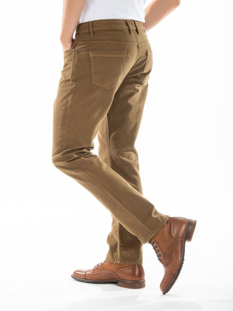 Jeans denim de couleur RL70 coupe confort coton couleur MALACHI Marron cappuccino - Kiabi
