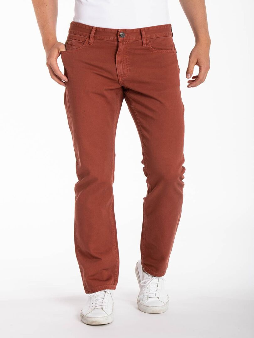 Jeans denim de couleur RL70 coupe confort coton couleur MALACHI Marron havane - Kiabi