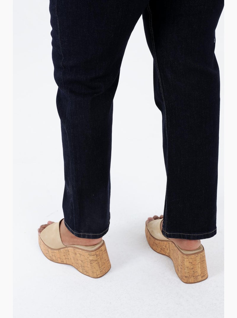 Jeans droit Mia L32 PAPRIKA Noir - Kiabi