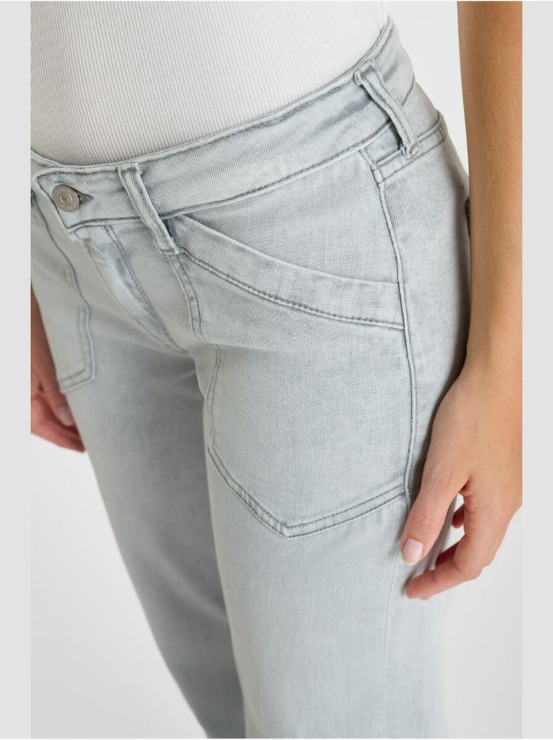 Jeans flare 'Le Temps Des Cerises' Gris - Kiabi