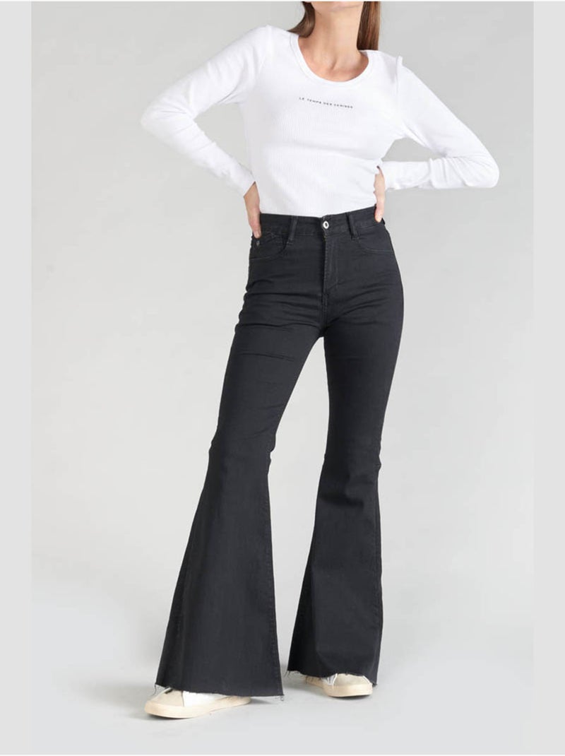 Kiabi Jeans Taille Haute Flare Jean Flare Jean Noir Taille Haute