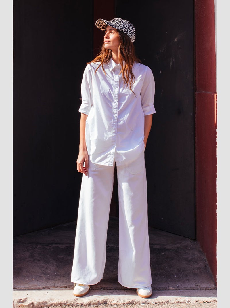 Jeans flare très évasé 'Le Temps Des Cerises' Blanc - Kiabi