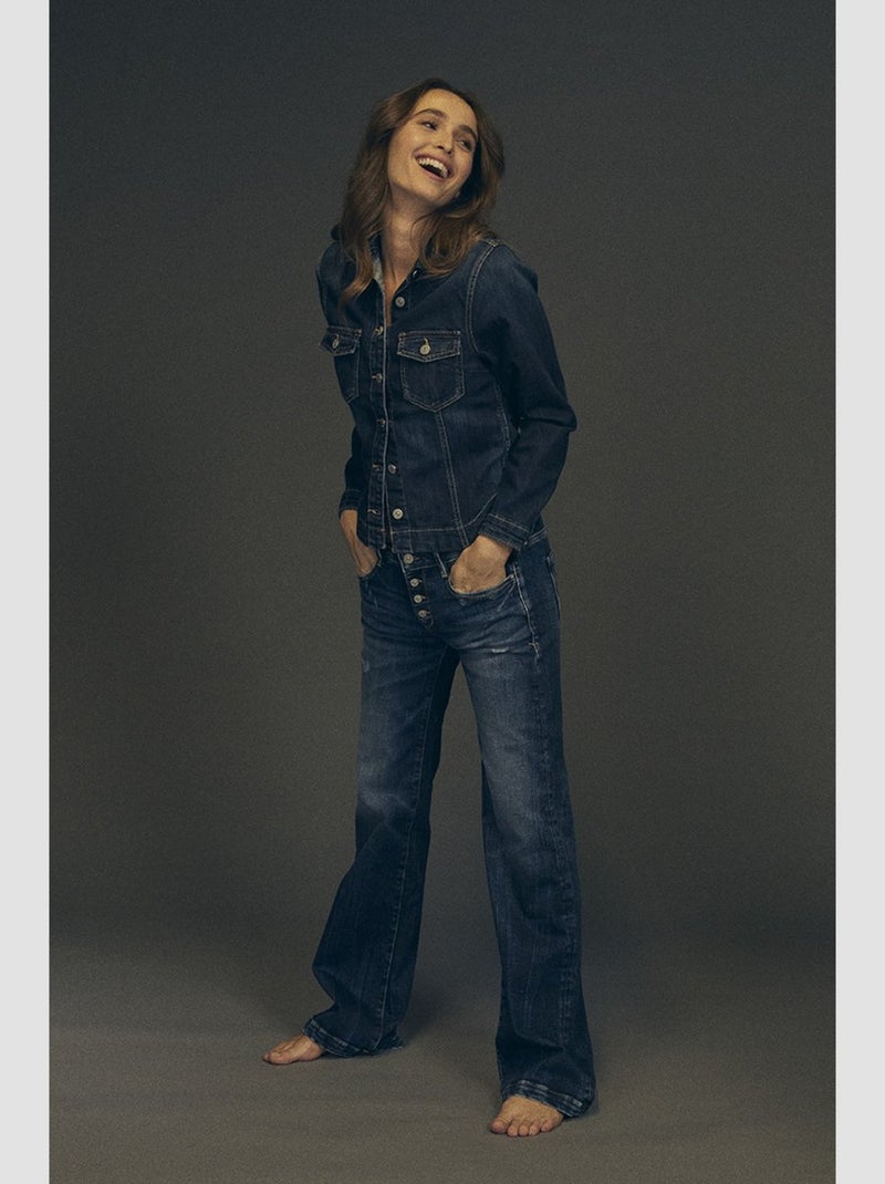 Jeans flare très évasé 'Le Temps Des Cerises' Bleu - Kiabi