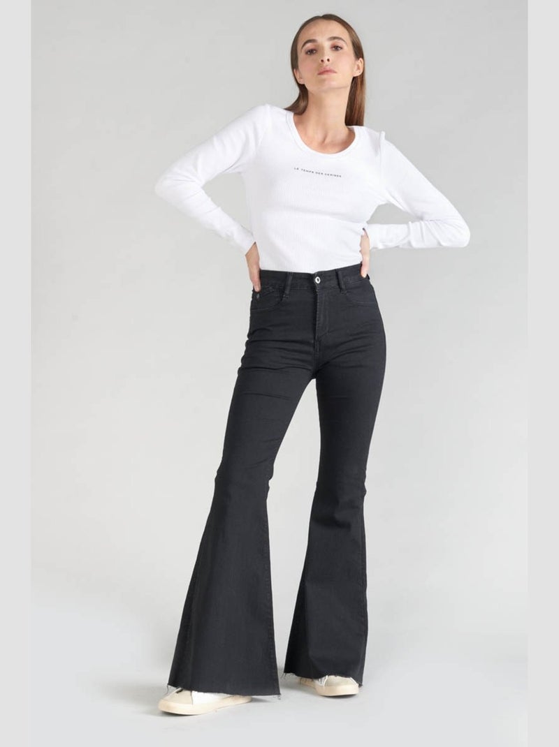 Jeans flare très évasé 'Le Temps Des Cerises' Noir - Kiabi