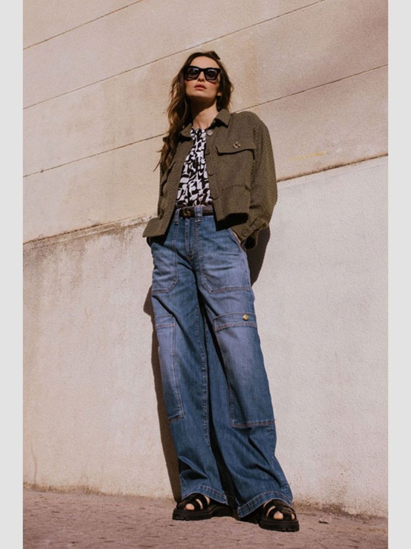 Jeans HOLLY loose large 'Le Temps Des Cerises' Bleu - Kiabi