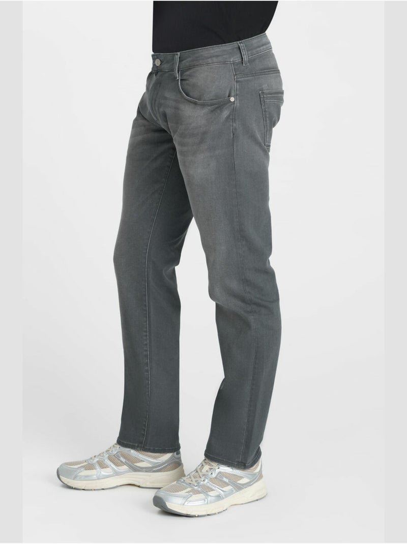 Jeans jogg 800/12 regular droite 'le temps des cerises' Gris - Kiabi