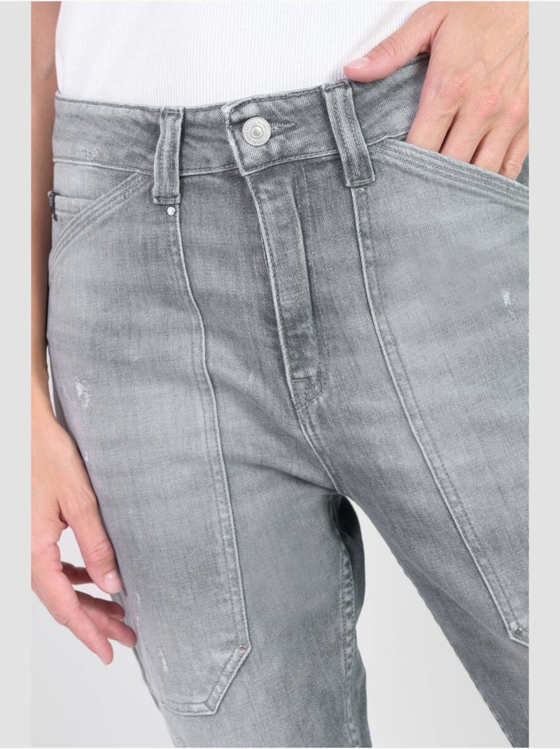 Jeans loose large 7/8ème 'Le Temps Des Cerises' Gris - Kiabi