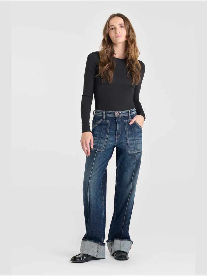 Jeans loose large 'Le Temps Des Cerises' Bleu - Kiabi