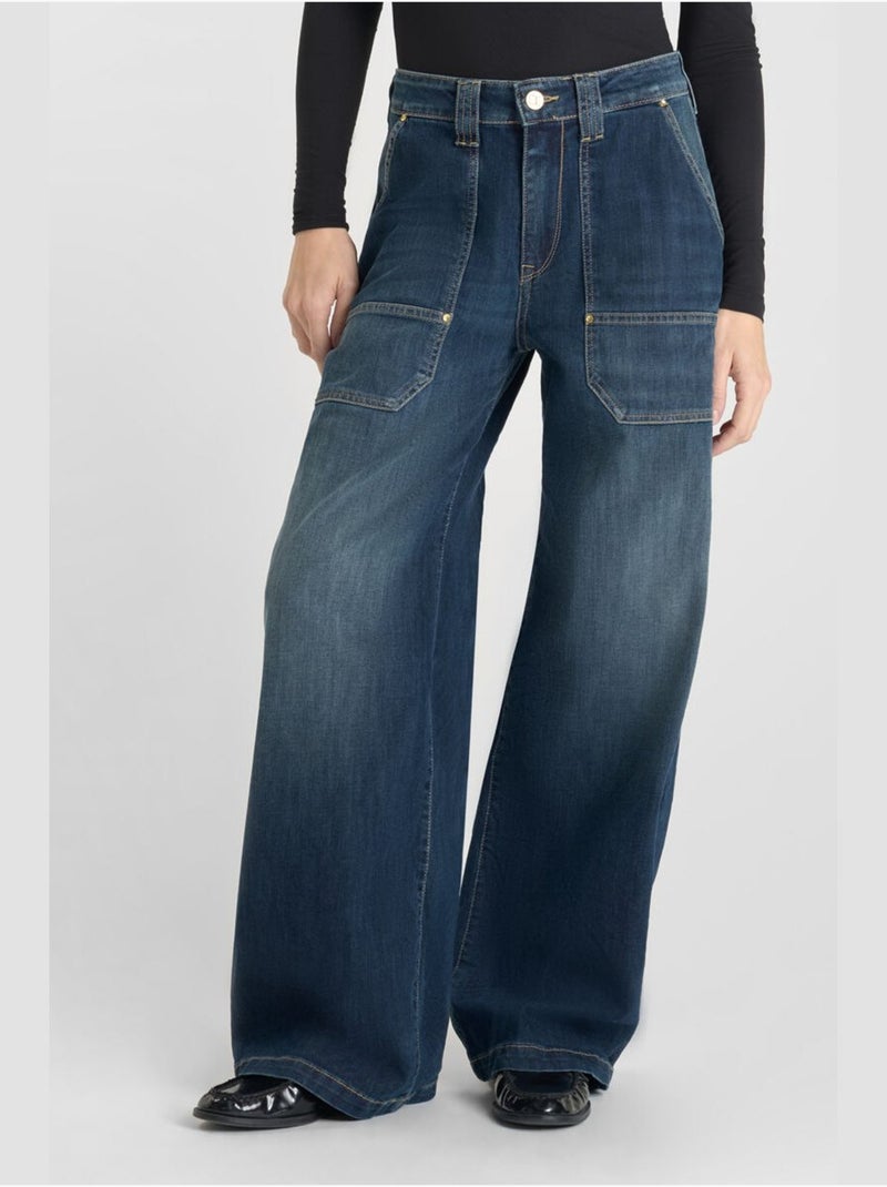 Jeans loose large 'Le Temps Des Cerises' Bleu - Kiabi