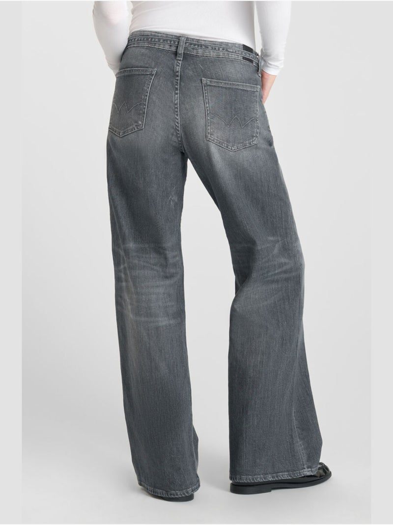 Jeans loose large 'Le Temps Des Cerises' Gris - Kiabi