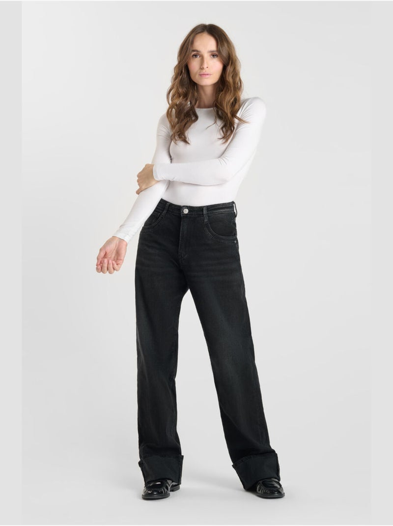 Jeans loose large 'Le Temps Des Cerises' Noir - Kiabi