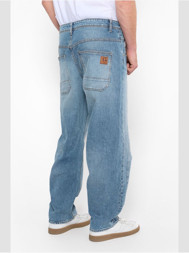 Jeans loose loose large 'le temps des cerises' Bleu - Kiabi